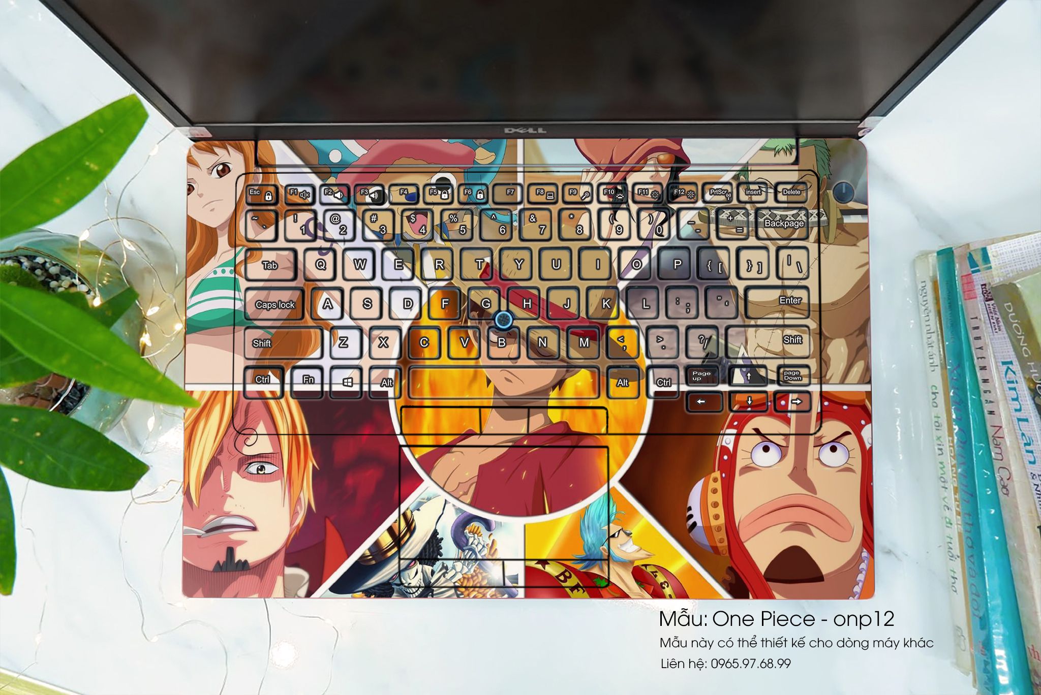 Decal Skin dán Surface Pro / Laptop / Go / Book mẫu One Piece (inbox mã máy cho shop)