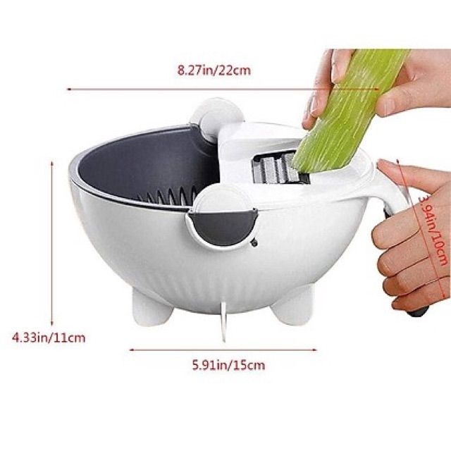Bộ Dụng Cụ Nạo Rau Củ Quả Kèm Rổ 9 In 1