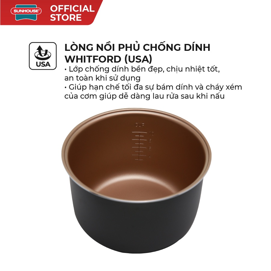 Nồi cơm điện 1.8L SUNHOUSE MAMA SHD8652G