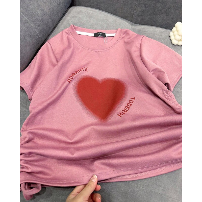 Áo croptop rút dây chất thun gân