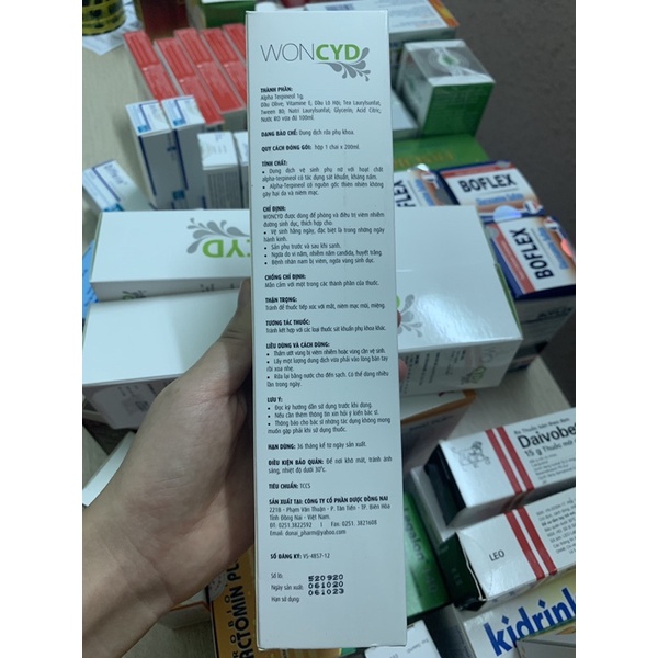 [GIÁ RẺ] Dung dịch vệ sinh phụ nữ WONCYD tạo bọt, chai 200ml