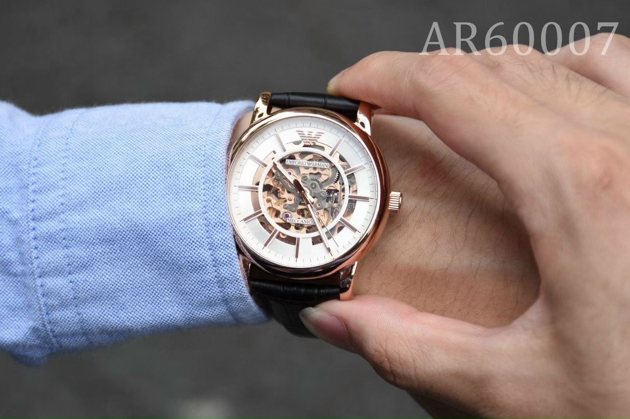 Đồng hồ cơ nam lộ máy Armani hàng cao cấp