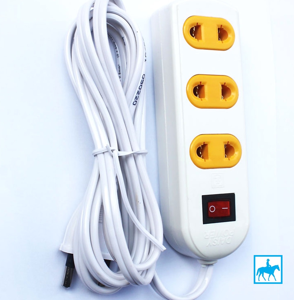 Ổ Cắm Điện Du Lịch Mini 2 Mét 3 Lỗ 2000W