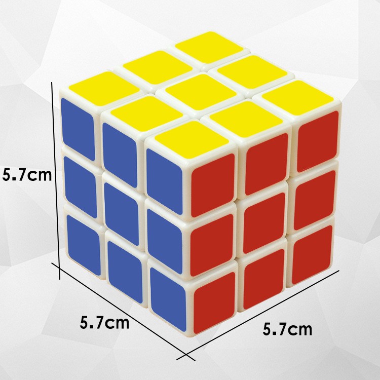 Rubik 3x3 viền trắng - Xoay trơn - Khối Rubik - Đồ chơi Rubik - Khối lập phương - Rèn luện trí não cho bé