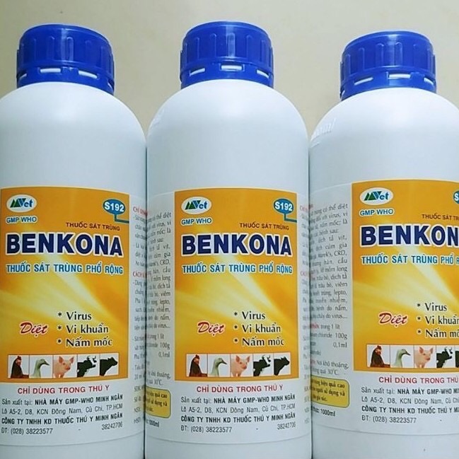 Chế phẩm diệt vi khuẩn và sát trùng Benkona chai 1000ml