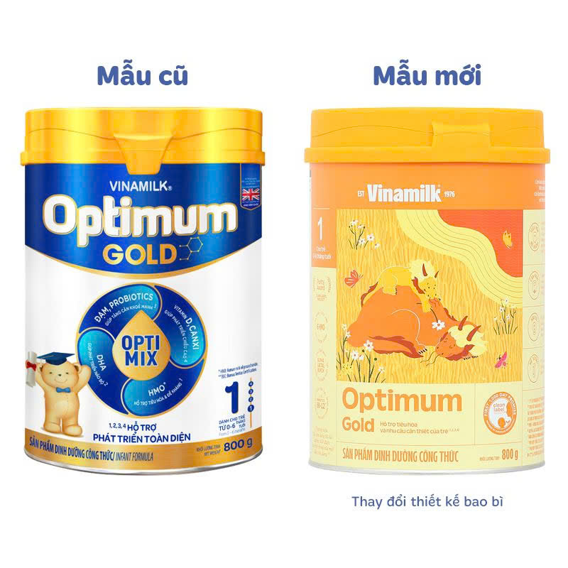Vinamilk Optimum Gold 1 Powdered Milk Develops the Baby's Brain and Height - Tin Box 400g