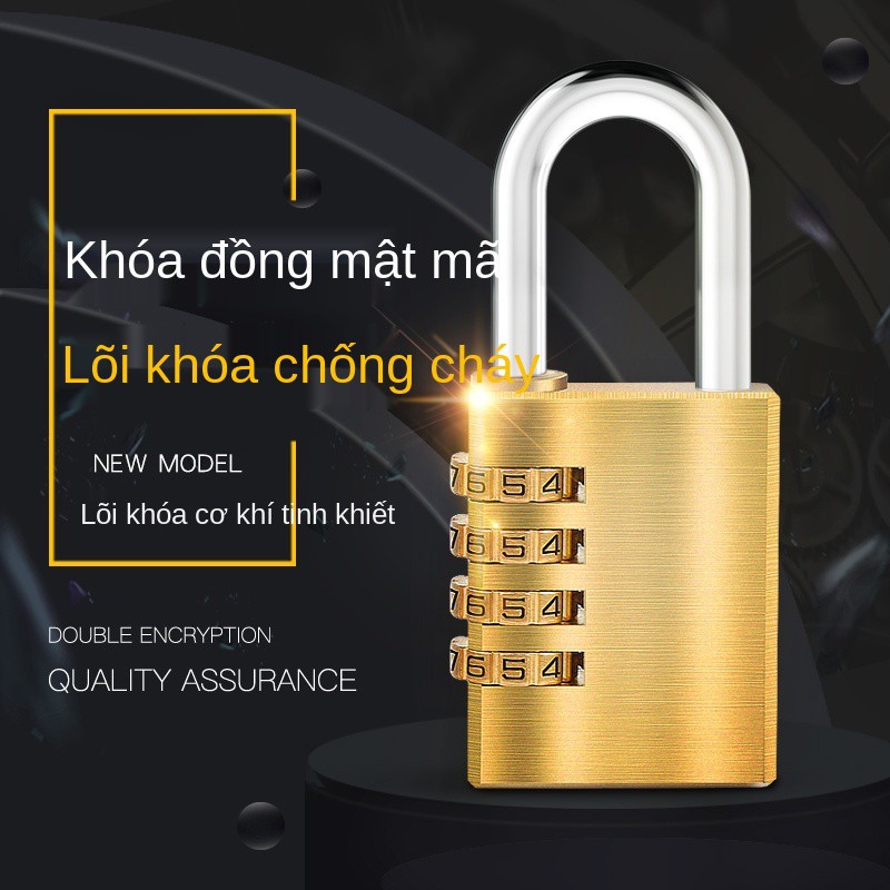 Ổ khóa 4 số bằng đồng thau cao cấp chống gỉ