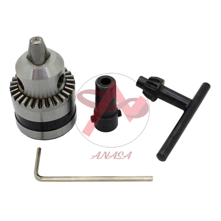 Combo đầu kẹp mũi khoan 3 chấu và đầu nối trục B10-5 có ốc vặn ( Chế máy khoan 775 )