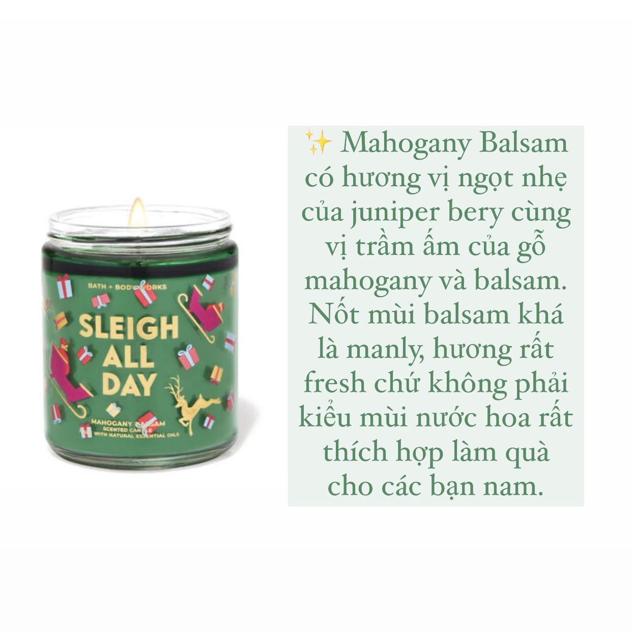 Nến thơm BBW Mahogany balsam 1 bấc