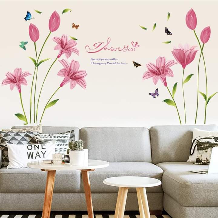 [HCM]DECAL DÁN TƯỜNG HOA ANH THẢO HỒNG