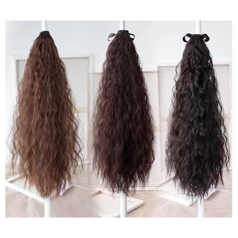 tóc giả nữ 😻FREESHIP😻tóc cột xù mì lửng- 0022 lửng