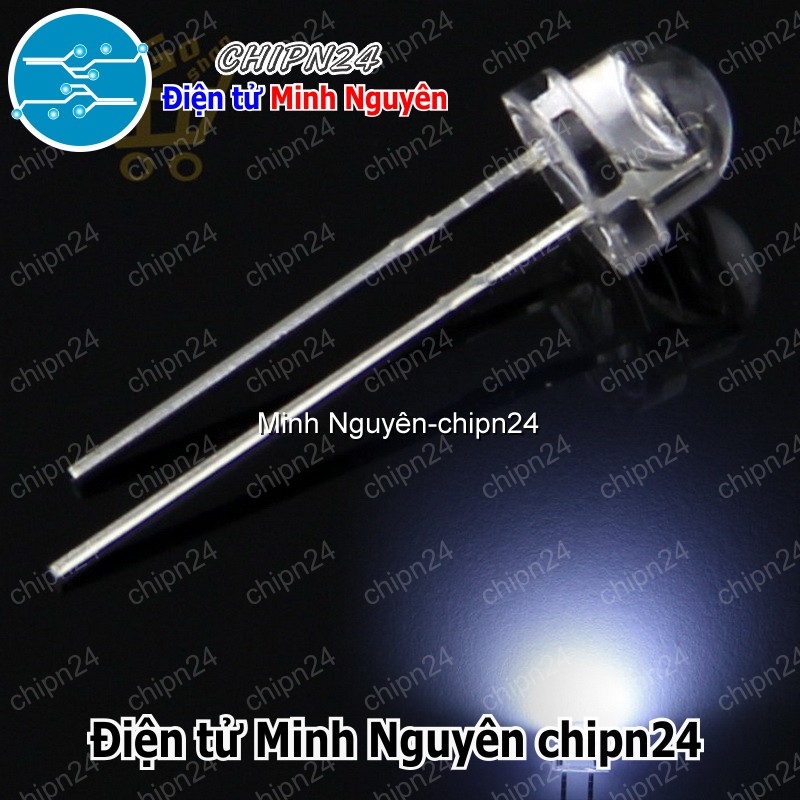[50 con] (TK24) Led 5mm Lùn màu Trắng - HH000484