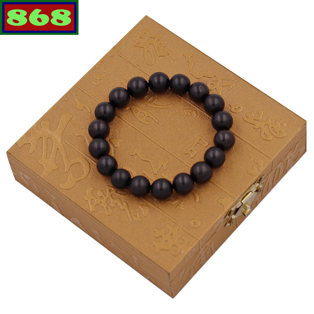 Round hand string ebony wood 10 Cup 17 beads + wooden box