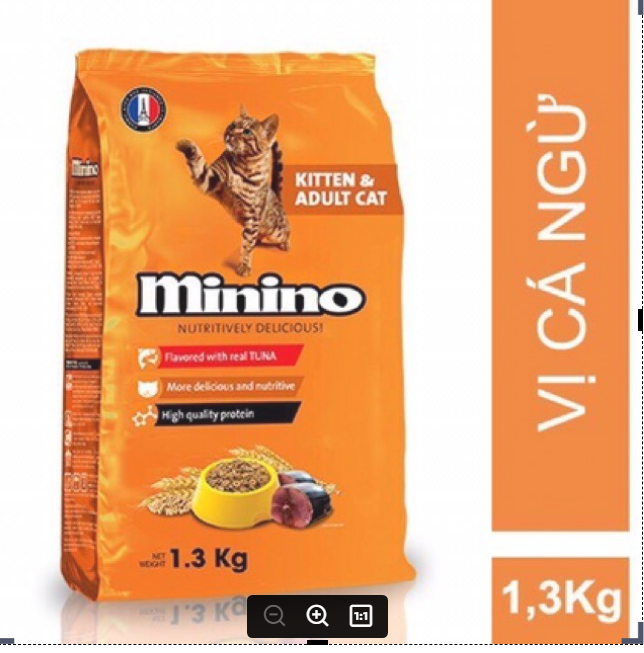 Hạt thức ăn mèo minino tuna 1.3kg