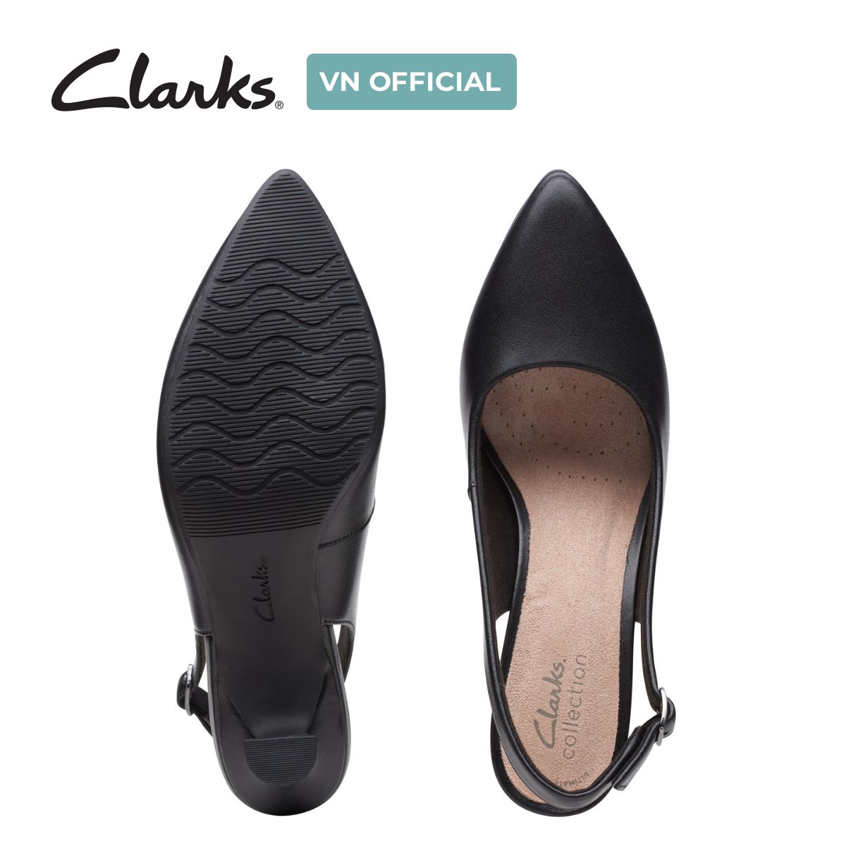Giày Cao Gót 7cm Da Nữ Clarks - Kataleyna Step