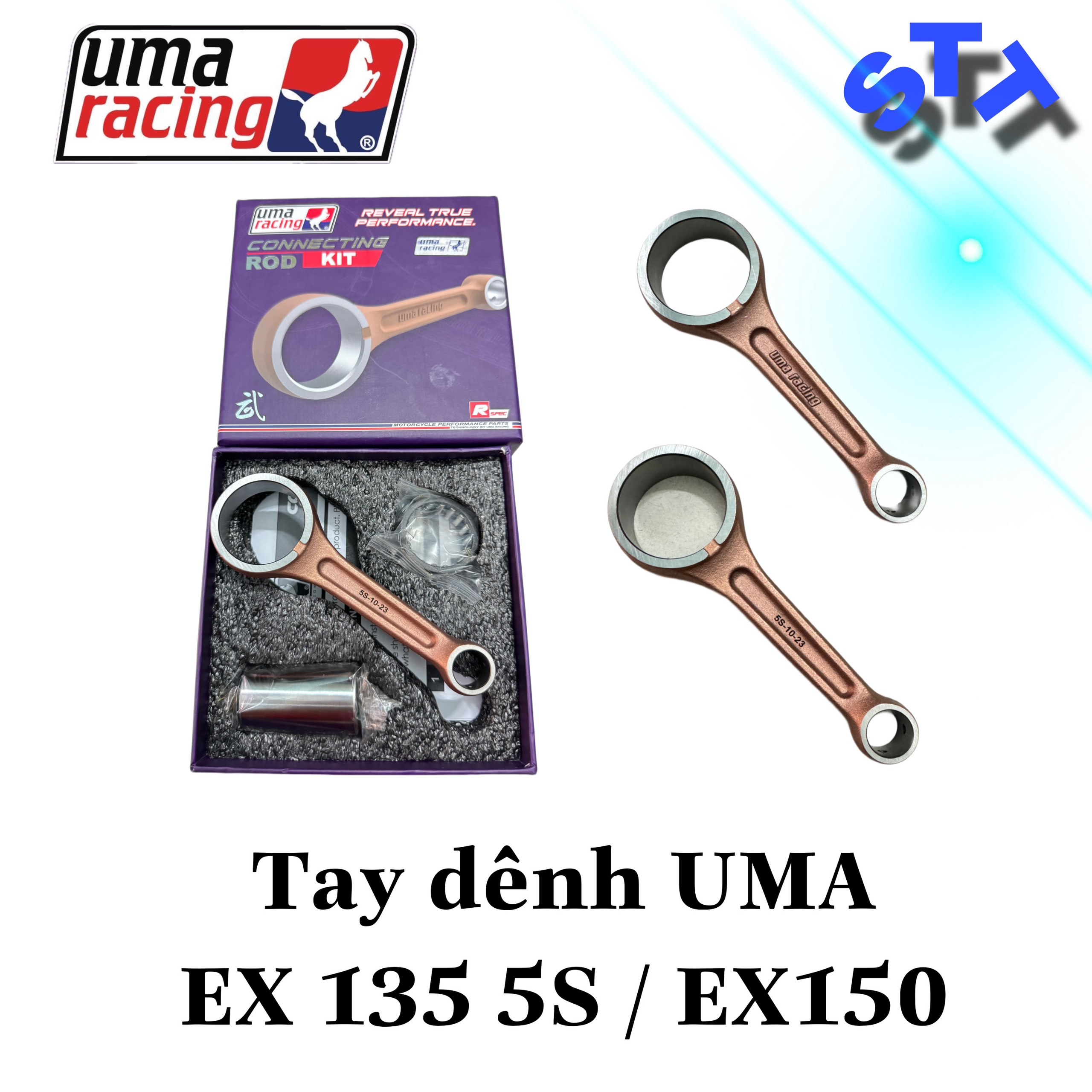 Tay dênh UMA EX 135 5Số ( L100 ) / EX 150 - Size zin ( Full ắc rế ) ( Hàng chính hãng UMA )