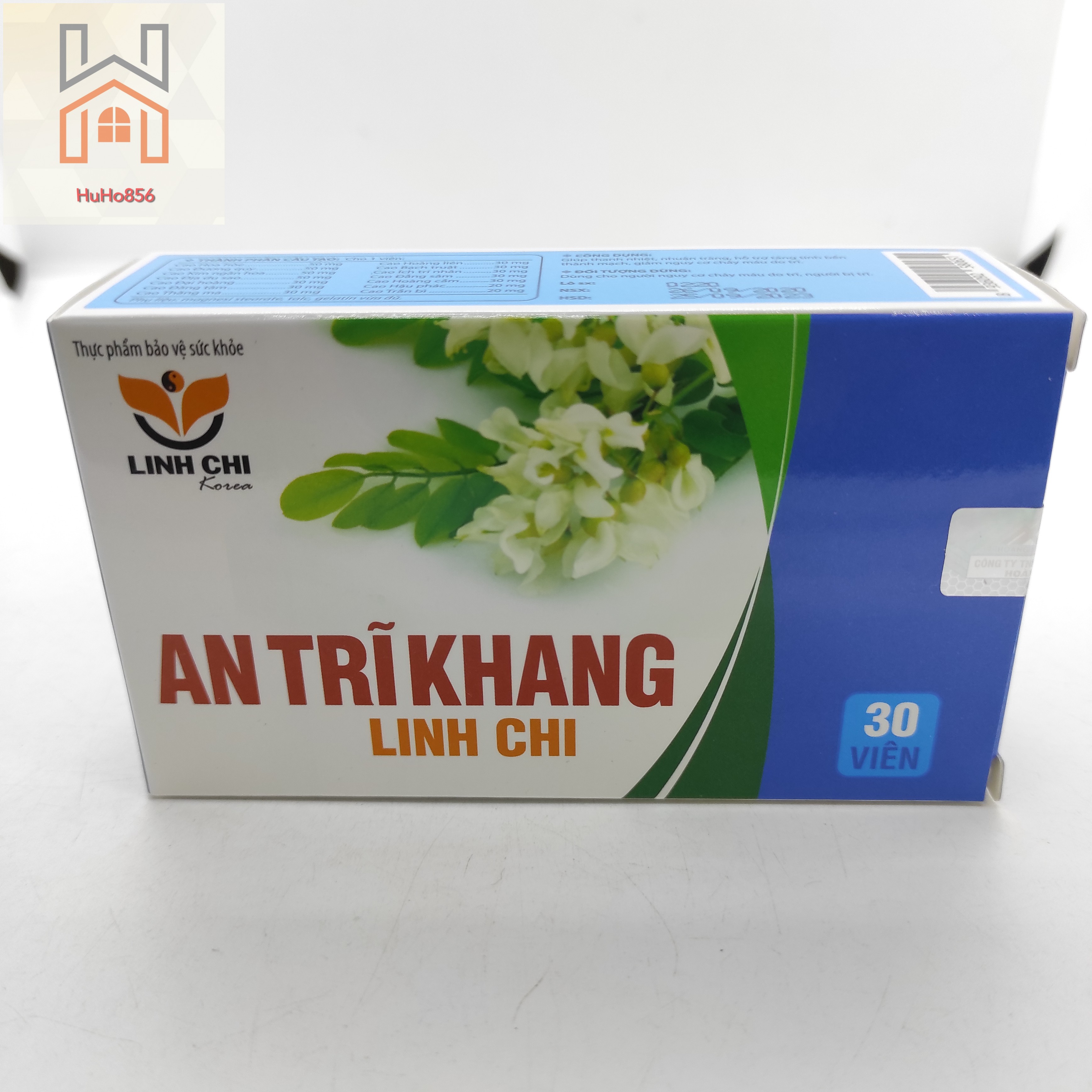 An trĩ khang linh chi - hỗ trợ thanh nhiệt, nhuận tràng, giảm nguy cơ chảy máu do trĩ- hộp 30 viên