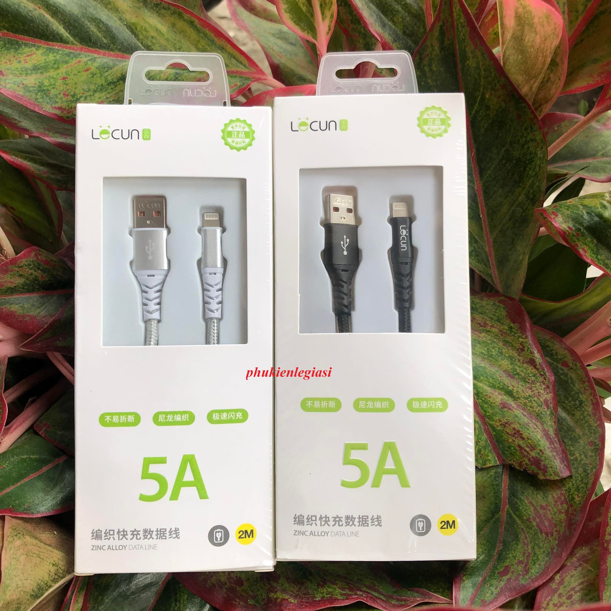 (Loại tốt)Cáp Iphone dài 2M Lecun dây dù GS20 HT20