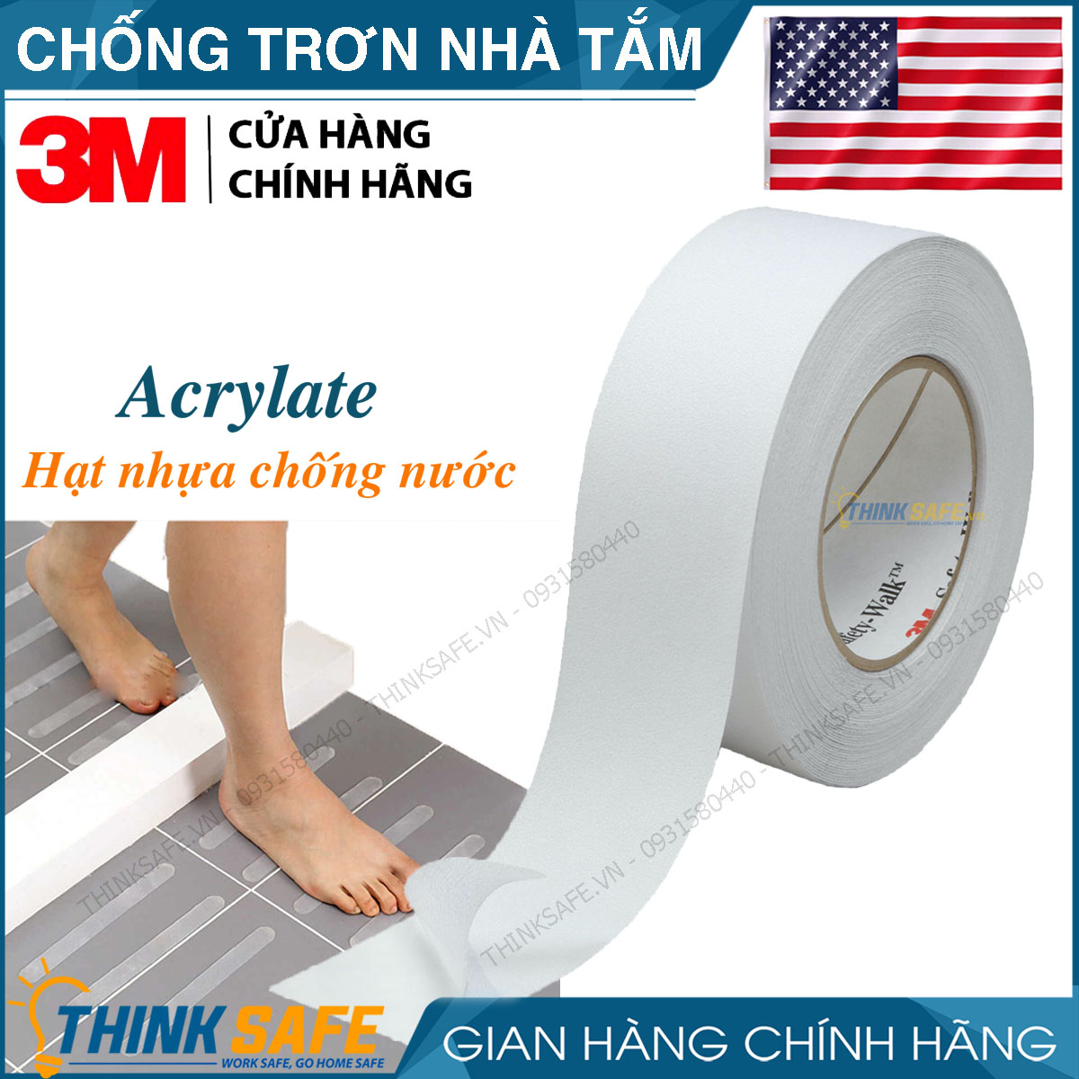 Tape glue slip-resistant 3m 220 stickers anti-slip for the bathroom, bathtub, stair, increase the sand anti-slippery Milky-protective thinksafe