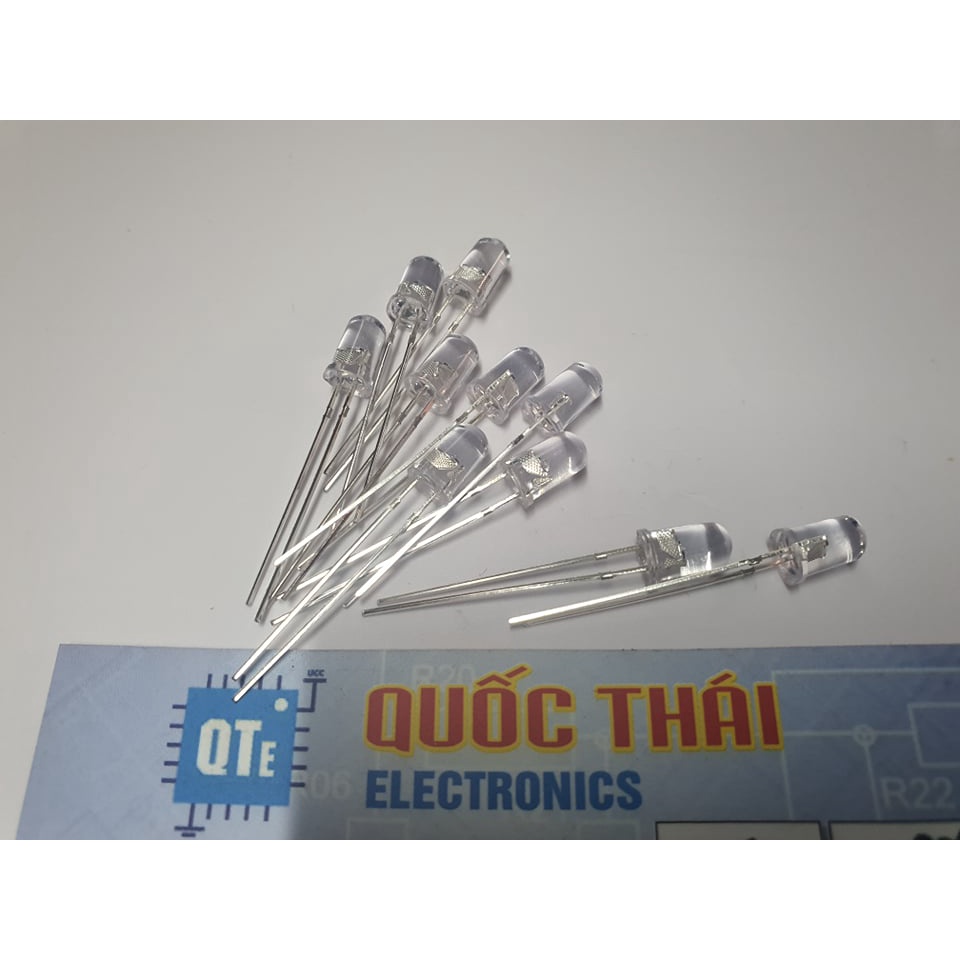 Combo 10 led siêu sáng trong màu đỏ 5mm