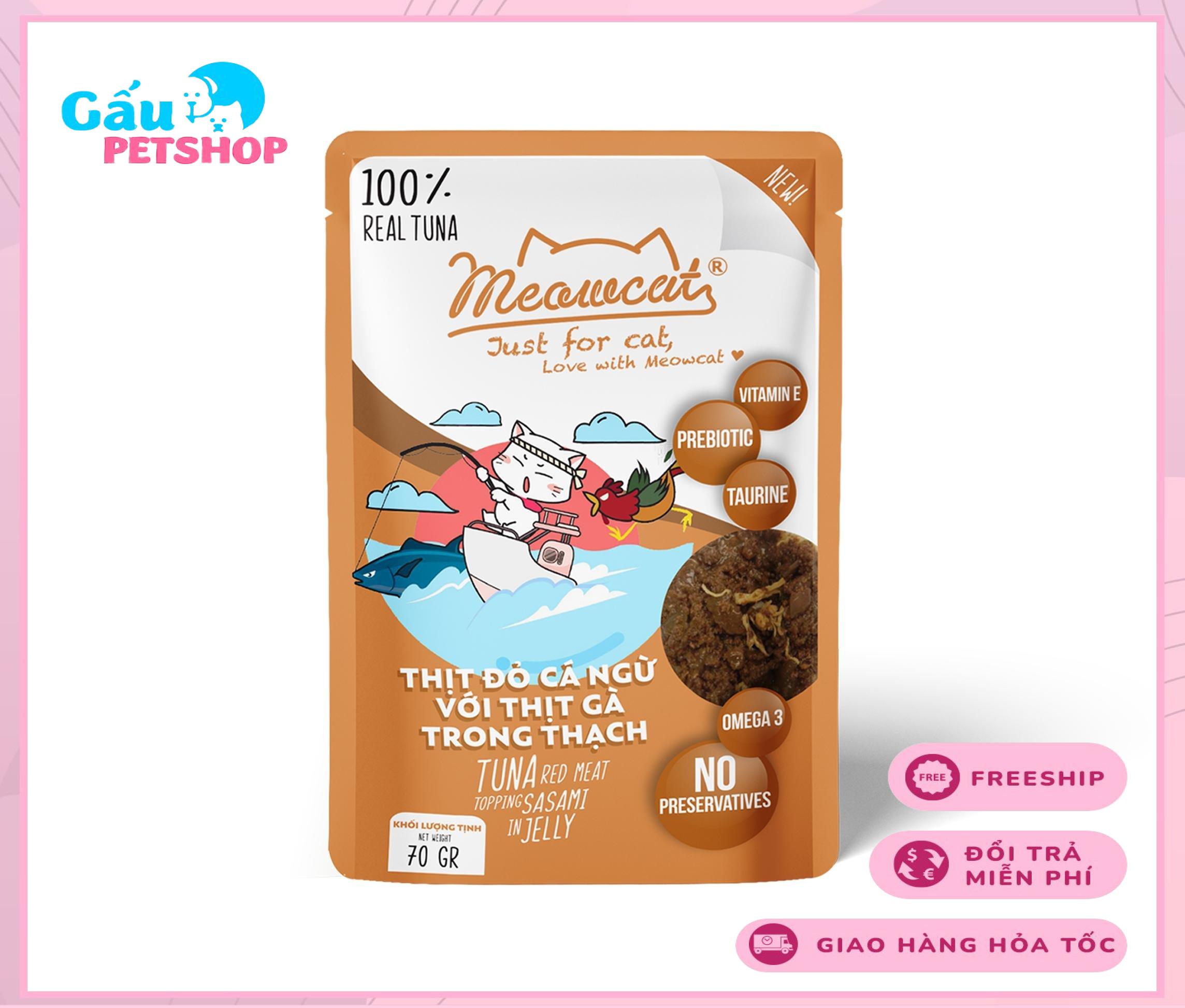 Thức ăn Pate MeowCat cho mèo gói 70g (COMBO 12 GÓI)