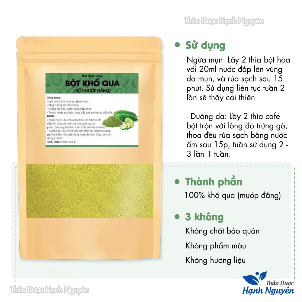 Bitter Melon Powder 500g, Bitter Melon Powder, Pure, Clears Heat, Detoxifies, Helps Brighten and Smooth Skin, Reduces Pimples