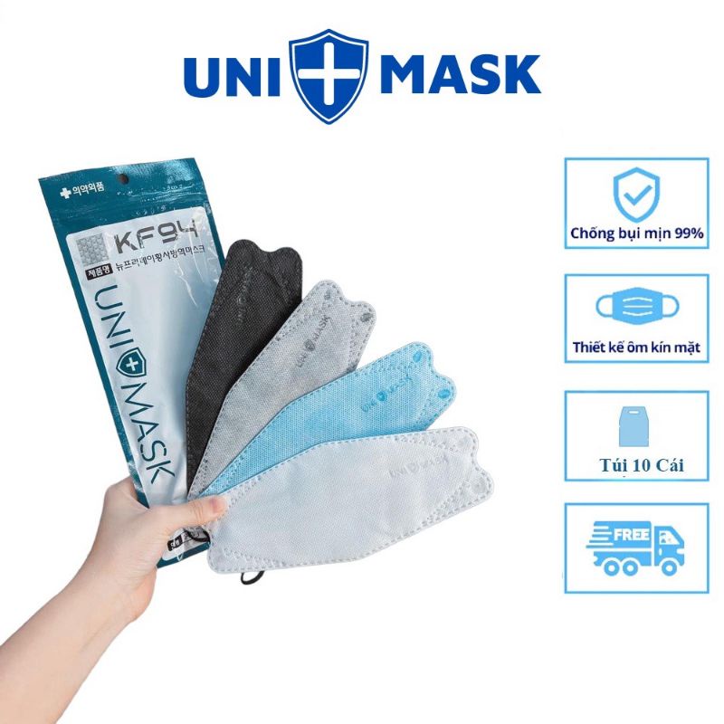 [Set 50 chiếc] khẩu trang KF94 Uni mask 4D Unimask cao cấp dày dặn (Set 50c)