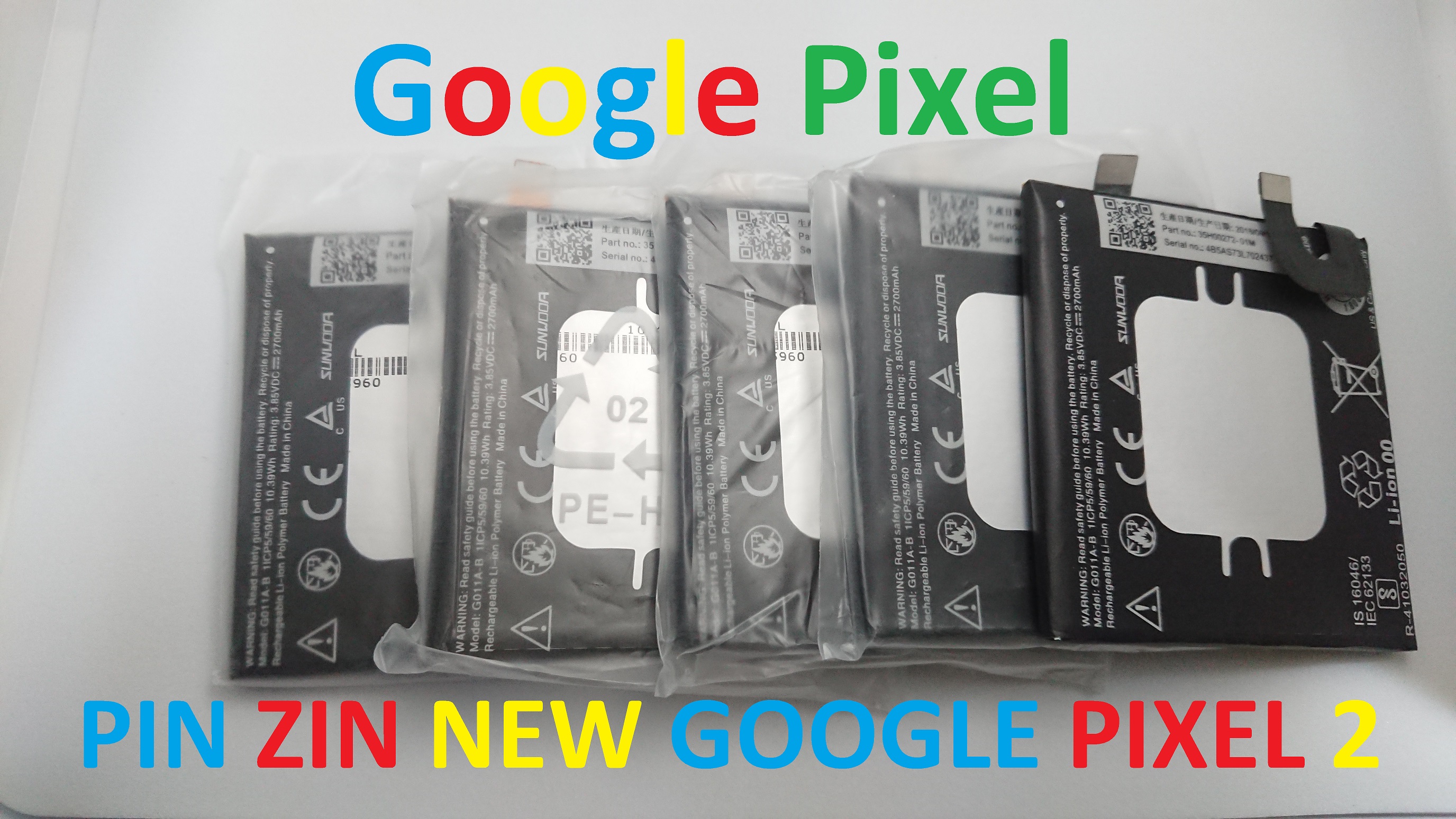 PIN ZIN NEW-ORIGINAL BATTERY GOOGLE PIXEL 2 : G011A-B