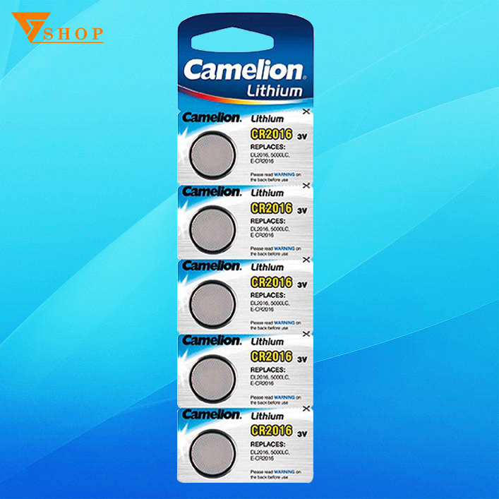 Combo 5 viên Pin CR2016 Camelion Lithium 3V chính hãng