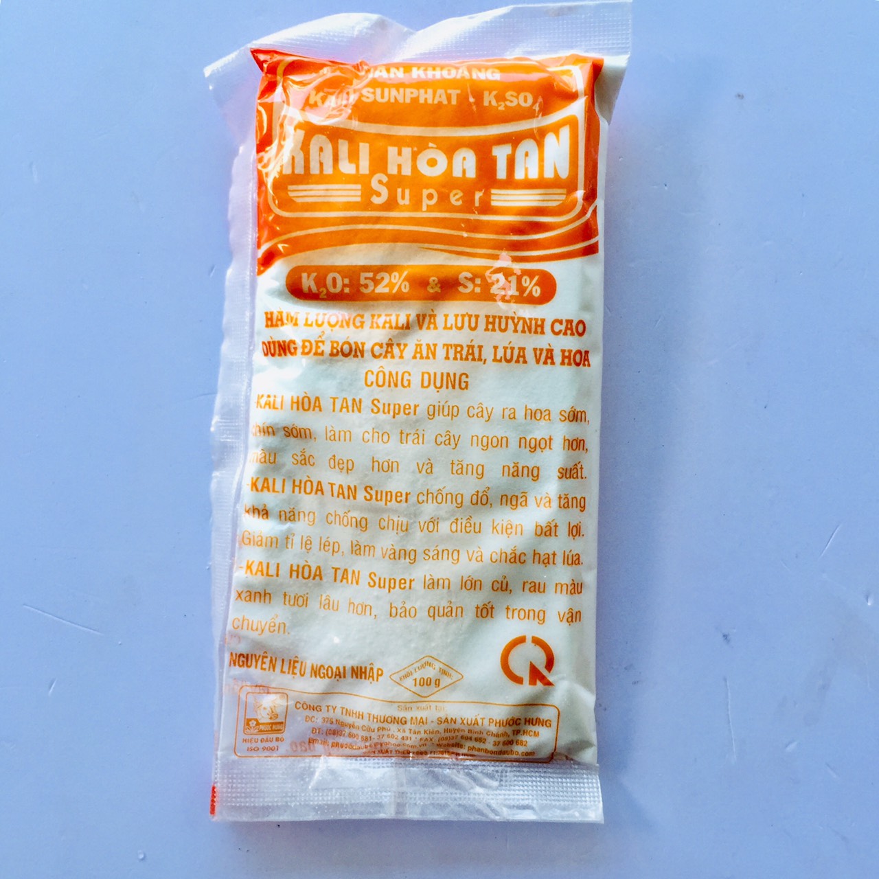 Phân khoáng Kali Sunphat K2SO4 - Gói 100GR