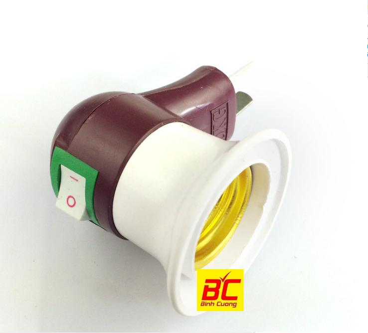 Combo 2c Đuôi bóng đèn có công tắc E27