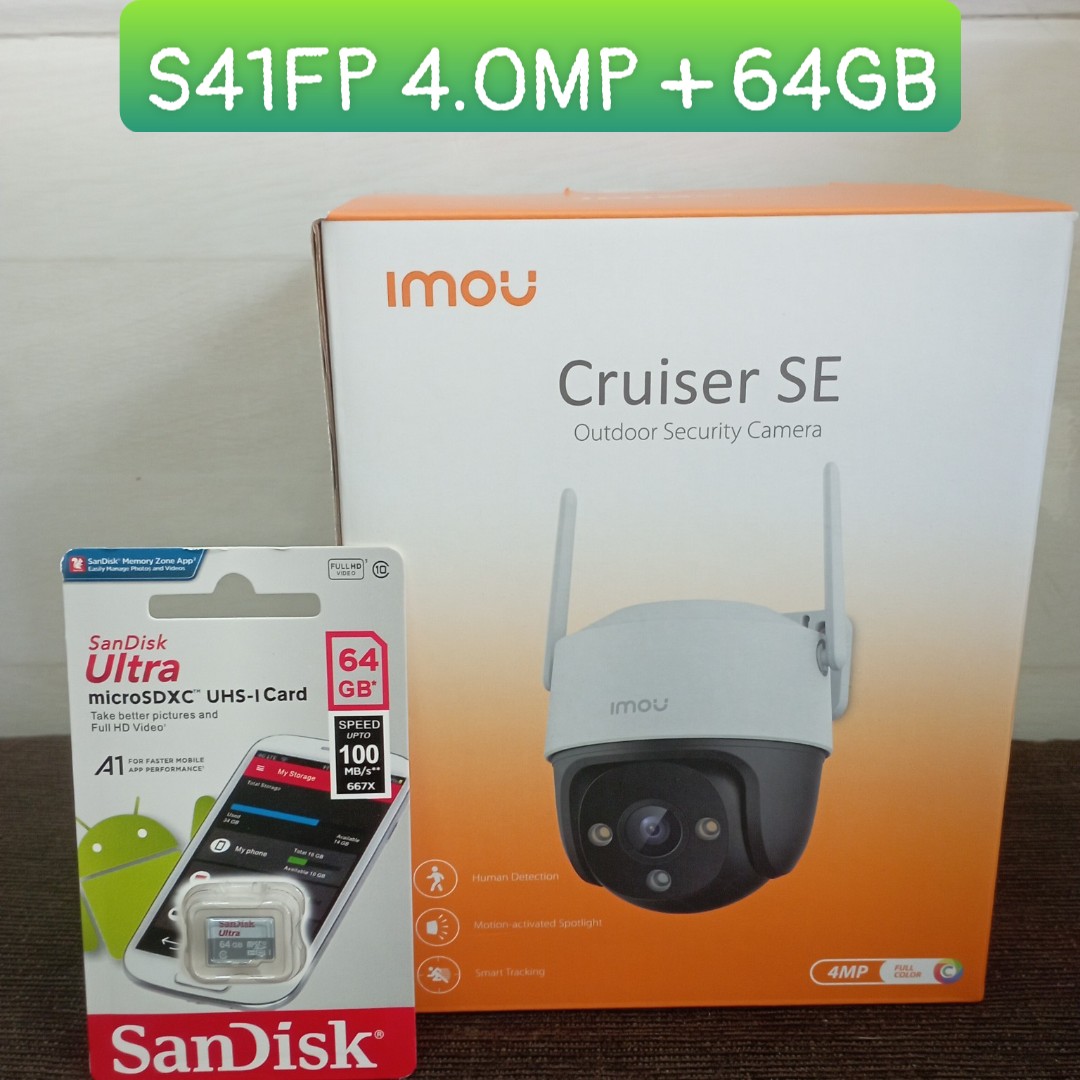 Camera Wifi IMOU S41FP 4.0MP Hoặc S21FP 2.0MP ngoài trời chống nước, xoay 360độ, Có Míc , Chính hãng Imou Việt Nam
