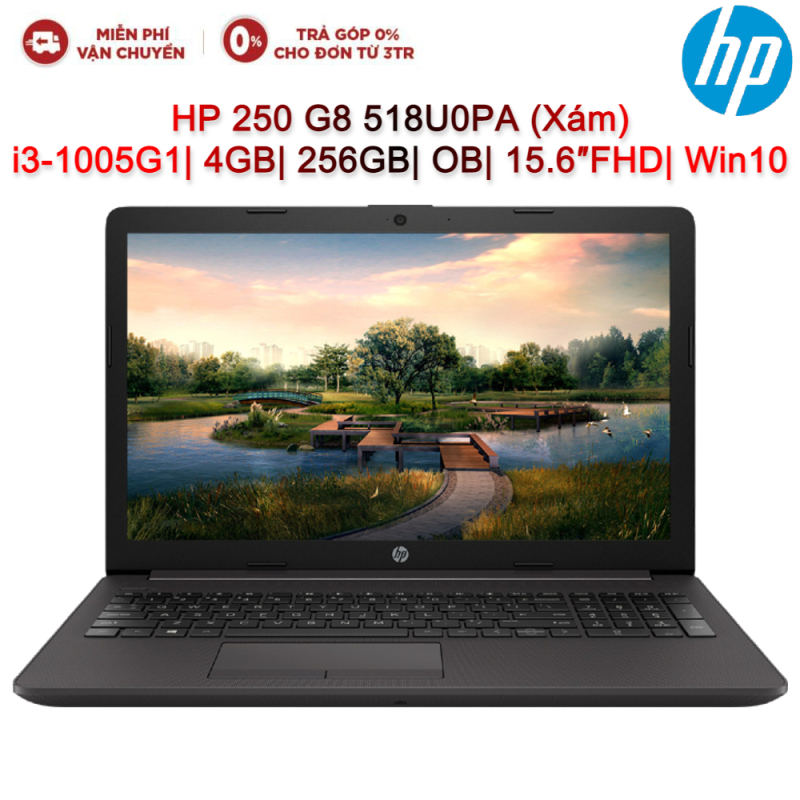 Bảng giá Laptop HP 250 G8 518U0PA i3-1005G1| 4GB| 256GB| OB| 15.6″FHD| Win10 (Xám) Phong Vũ