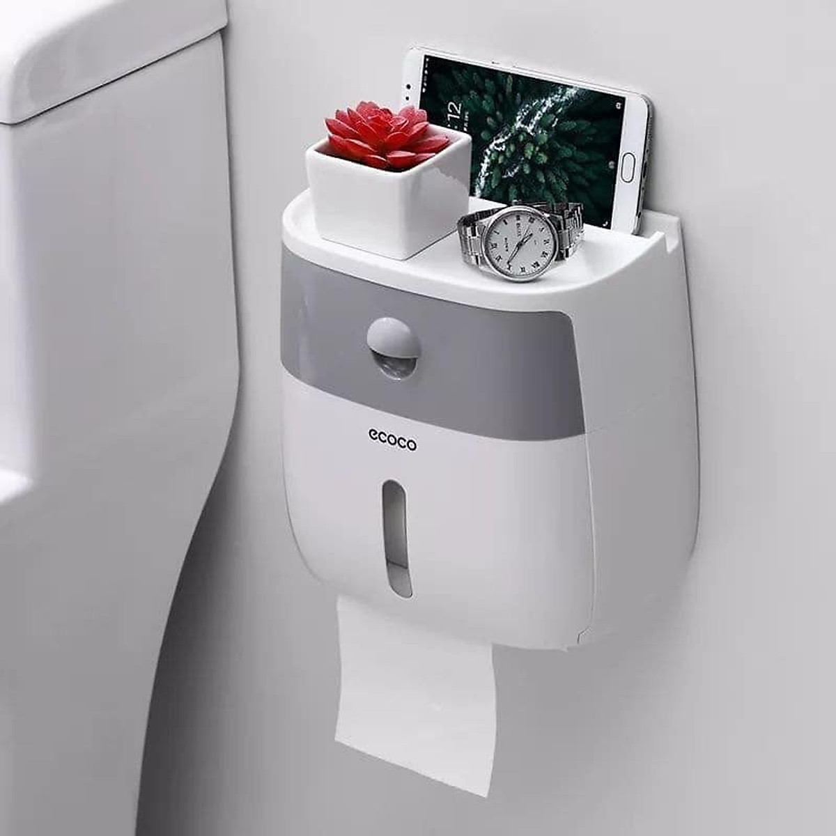 [HCM] Hộp Đựng Giấy Vệ Sinh Ecoco Cao Cấp 2 Tầng Đa Năng