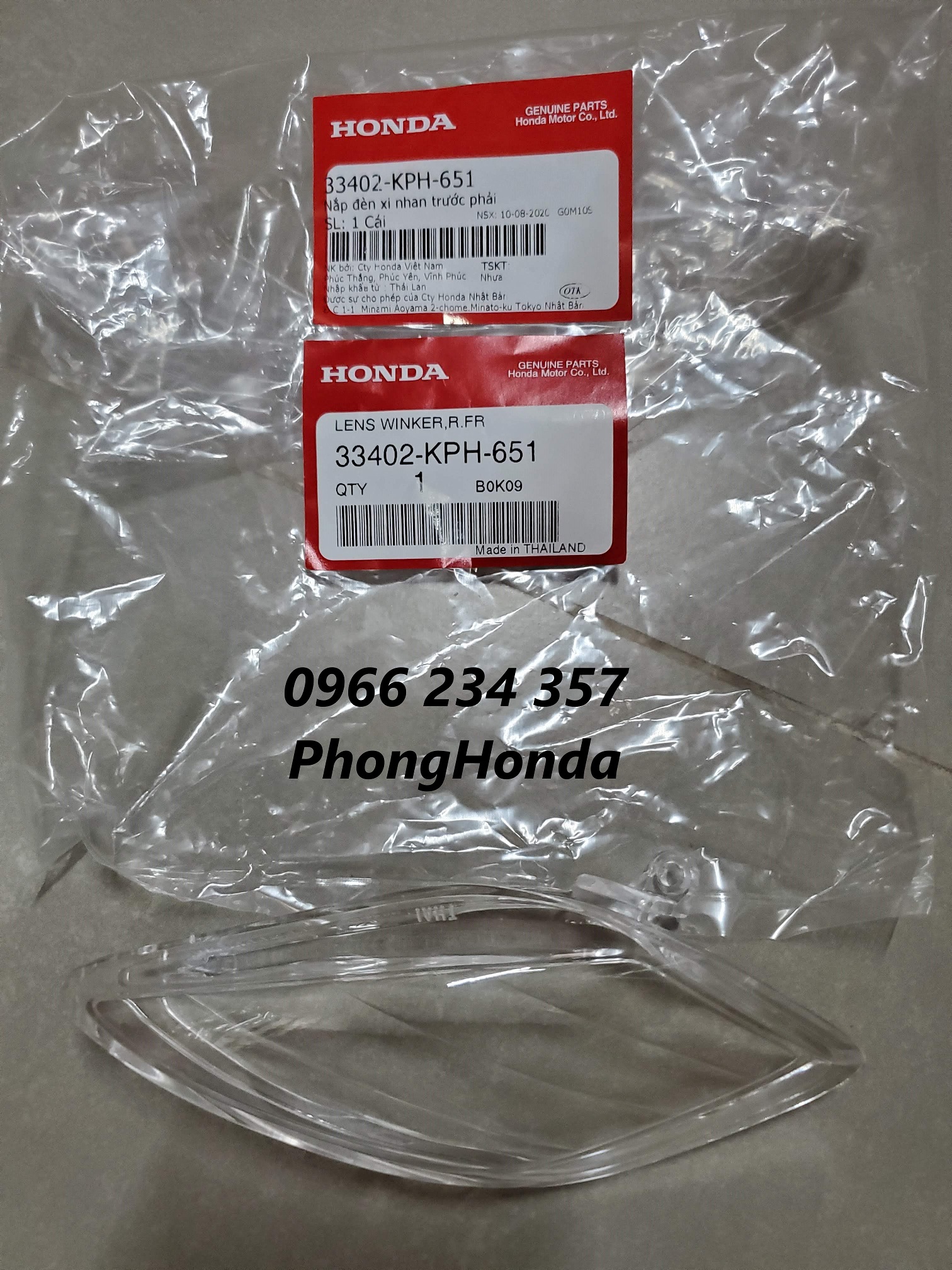 Chụp xi nhan trước + đế xi nhan trước Fu 2 chính hiệu honda