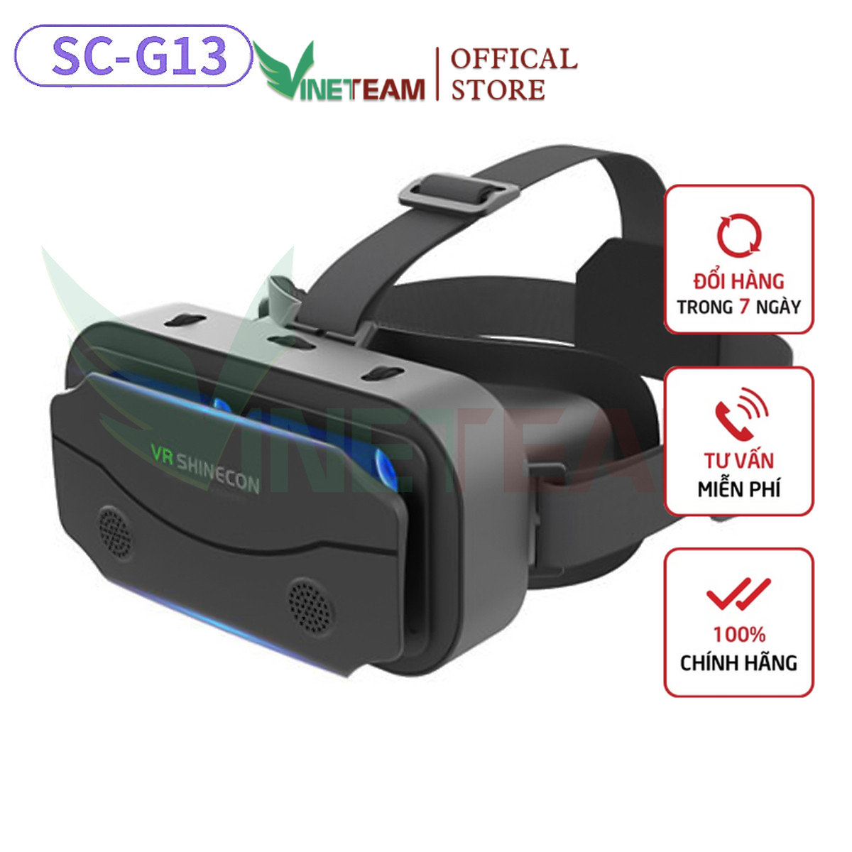 Kính thực tế ảo 3d vr shinecon g13 dành cho điện thoại thông minh 4.7-7.2 inch