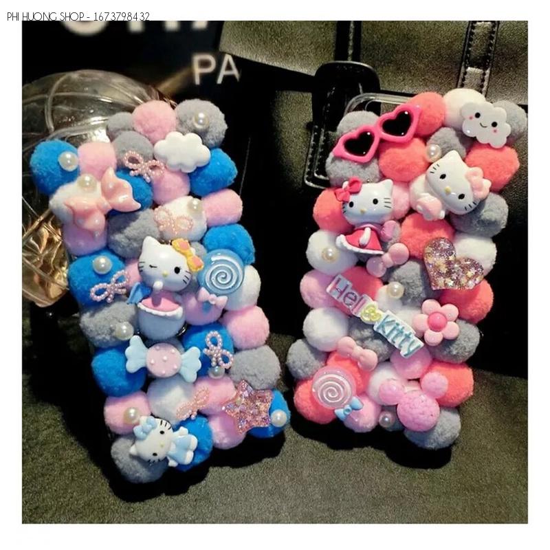 Hạt bông pompom đủ màu nhiều kích cỡ trang trí handmade