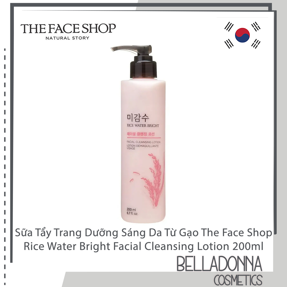 The Face Shop Rice Water Bright Facial Cleansing Lotion 200ml