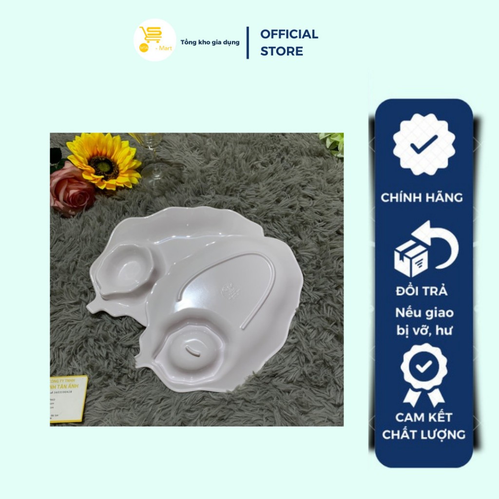 Dĩa Nhựa Fataco Hình Chiếc Lá DTC Đủ Size, Dĩa Đựng Thức Ăn Nhựa Melamine Cao Cấp | MTA-MART