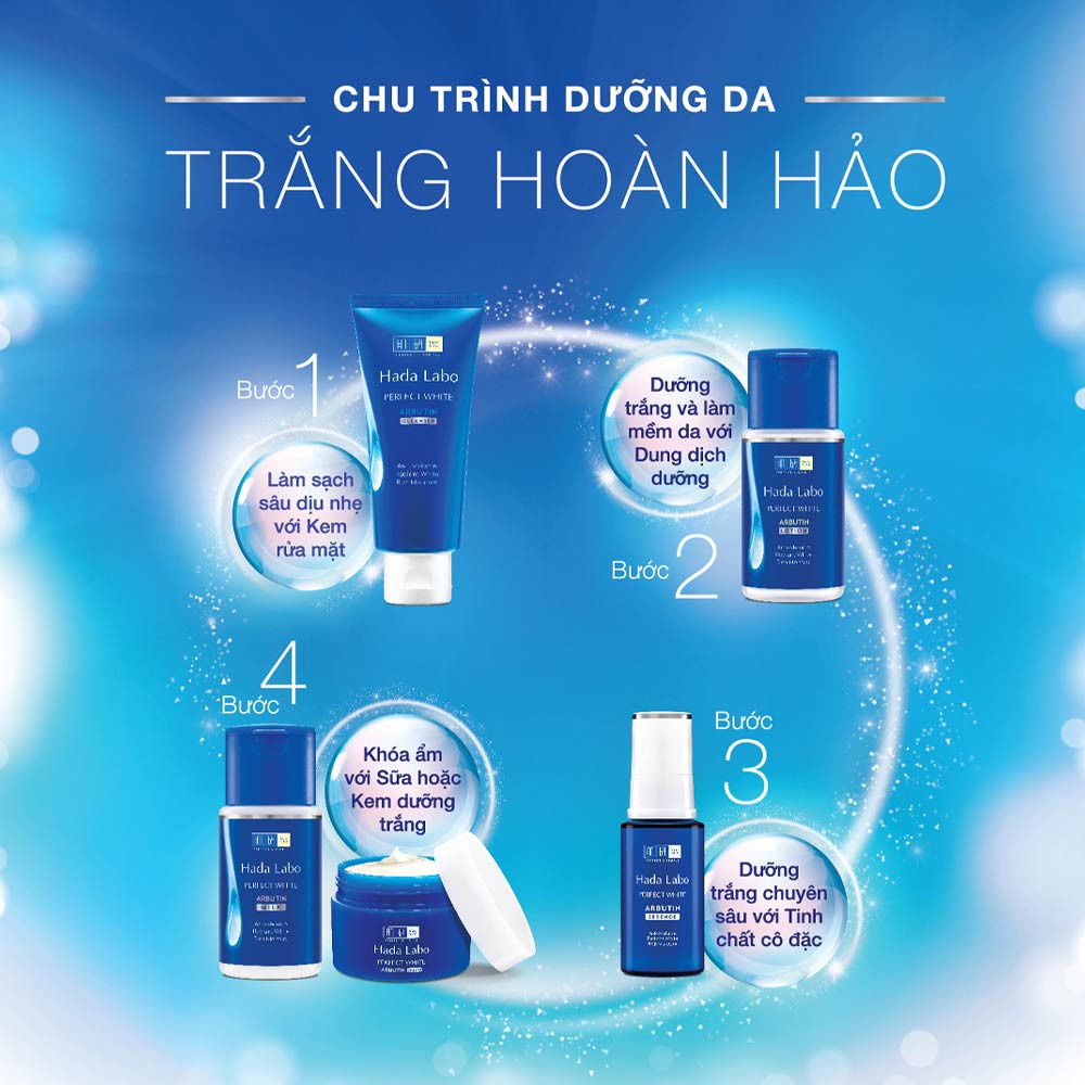 HadaLabo Kem rửa mặt Perfect White Tranexamic Acid Cleanser 80g