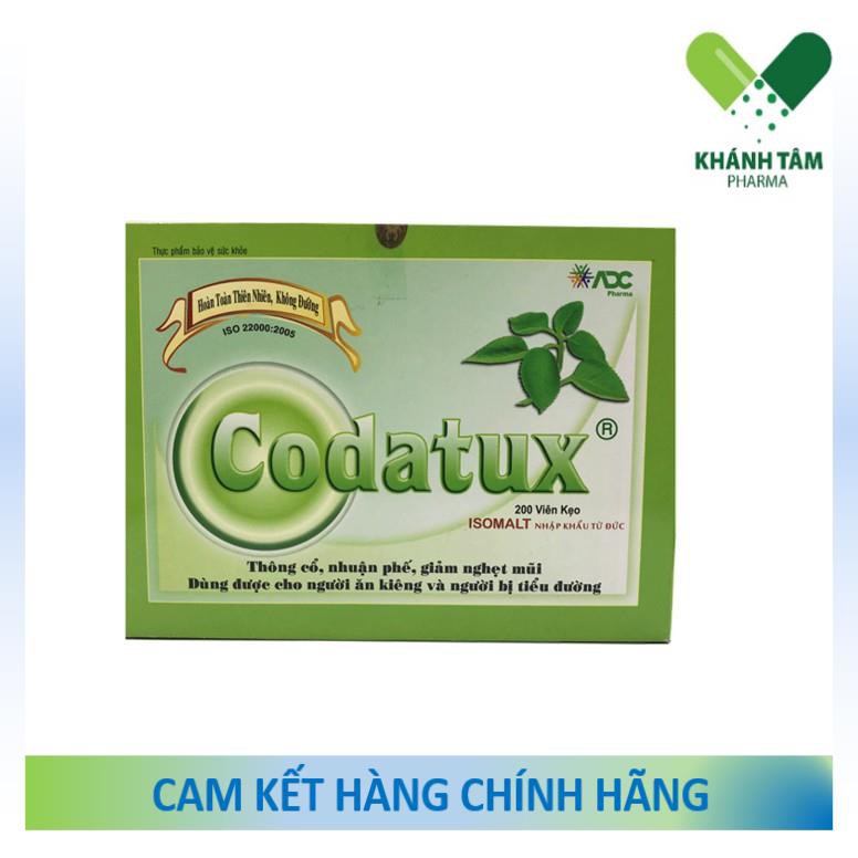 ! Kẹo ngậm thảo dược CODATUX không đường [Hộp 200 viên]