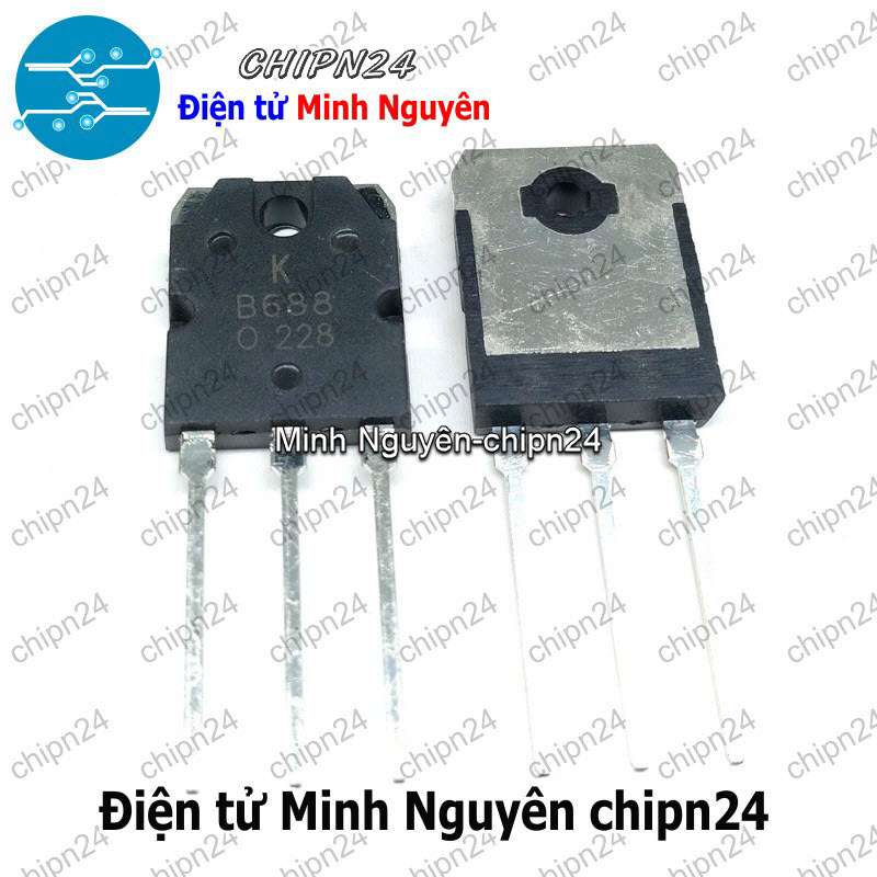 [2 con] (KT2) Transistor B688 (chữ K) TO-264 PNP 8A 120V (2SB688) - HH004298