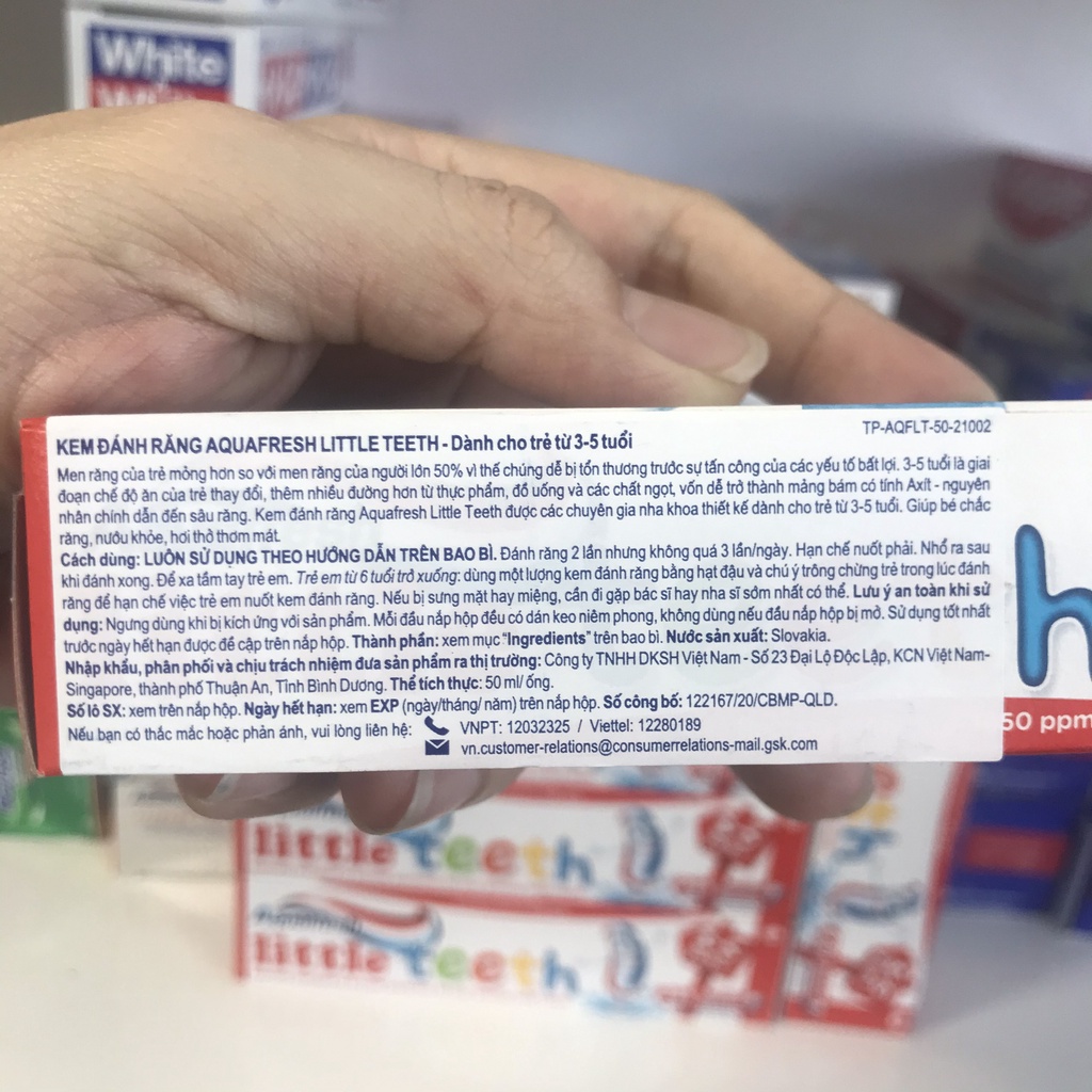 Aquafresh Little teeth 50ml Toothpaste (3 years old +) no spicy