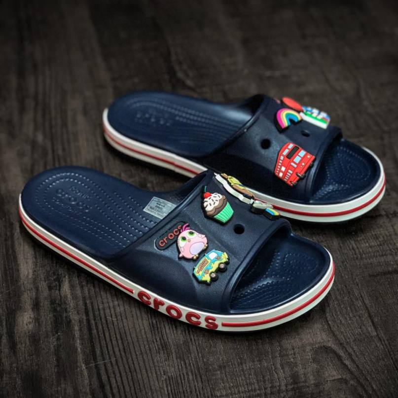 Dép Crocs Nữ quai ngang cao cấp thiết kế quai thời trang, sành điệu giúp tôn dáng chân - Tặng kèm 12 sticker giá rẻ