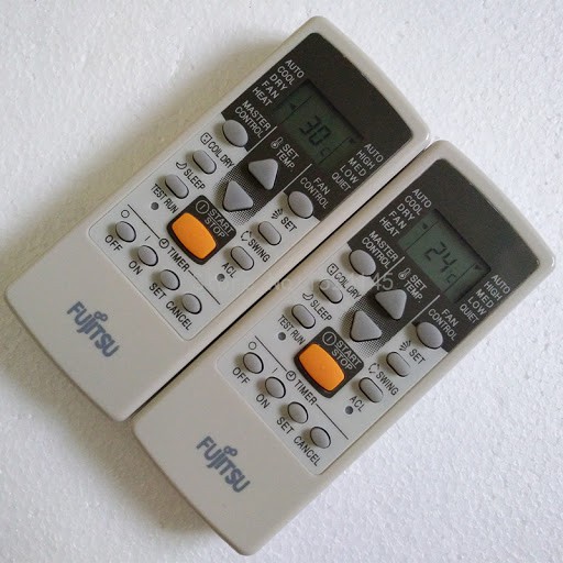 Remote máy lạnh 1 và 2 chiều Fujitsu (mặt đen) Tân Minh Phát