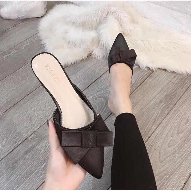 SU1 Dép sục nơ lụa siêu xinh