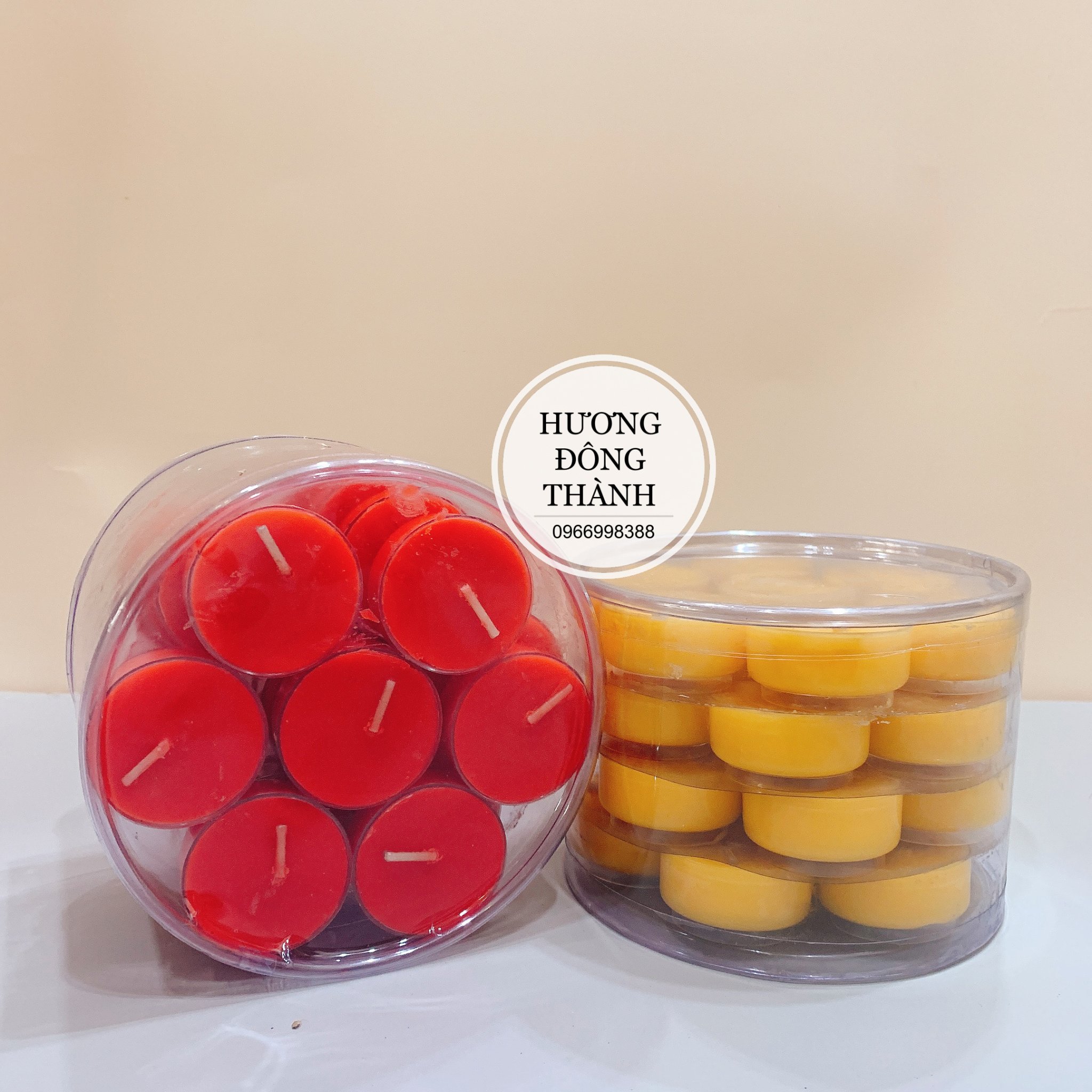 Nến tealight bơ thực vật 28 viên cháy 4h cháy không khói, không muội