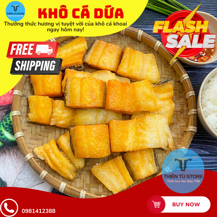 Khô cá dứa Cần Giờ 3 nắng phi lê 1kg , hàng loại 1 ngon bổ dưỡng , đảm bảo cho sức khỏe , chế biến được nhiều món ăn ngon