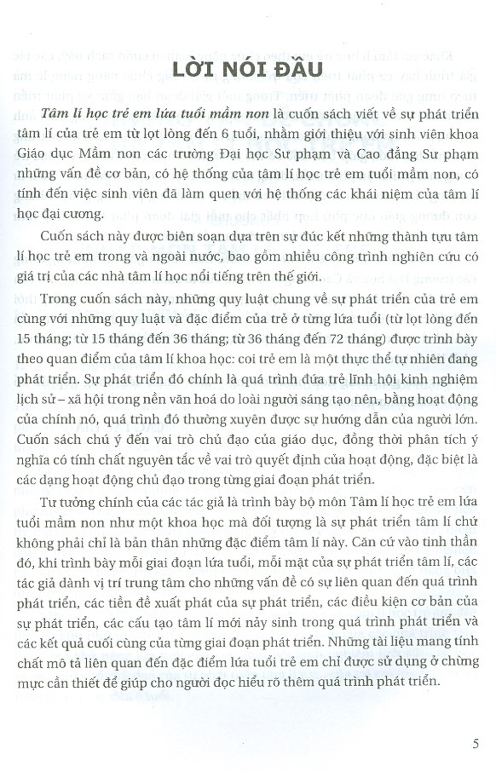 Tâm Lí Học Trẻ Em Lứa Tuổi Mầm Non