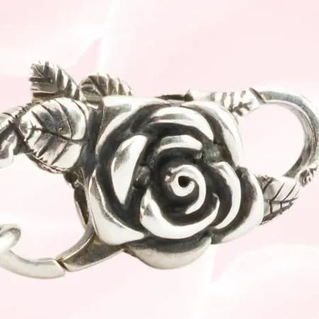 Trollbeads Khóa bạc cao cấp Rose Clasp